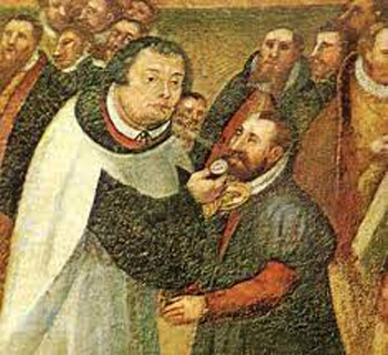 Luther giving communion